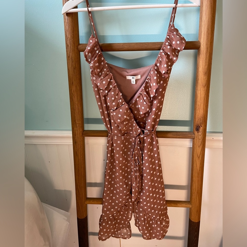 BP by Nordstrom polka dot wrap dress, size Small